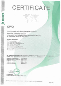 GWO Training Zertifikat